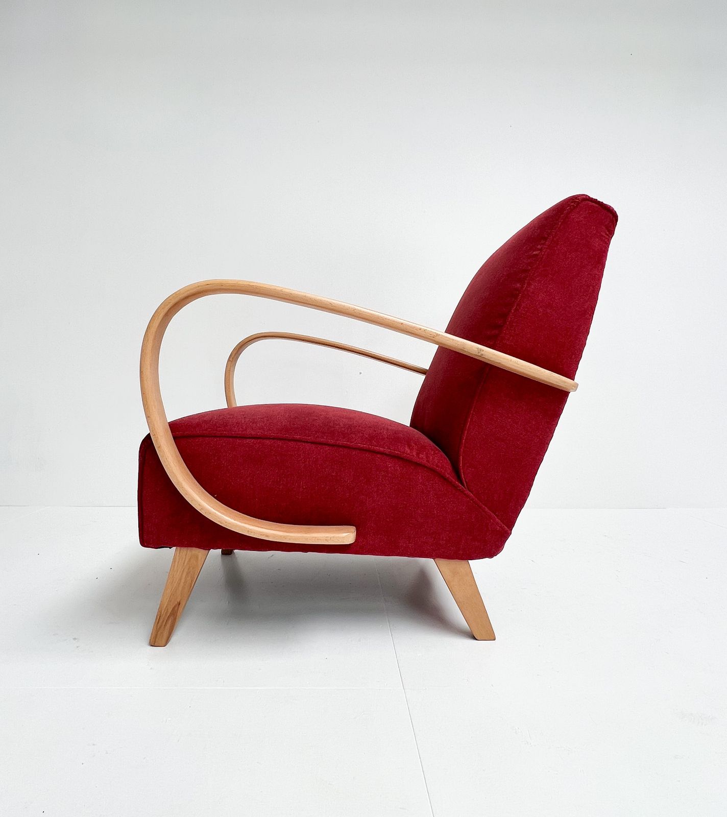 599.0 Renovated Jindrich Halabala Armchair, 1950s photo