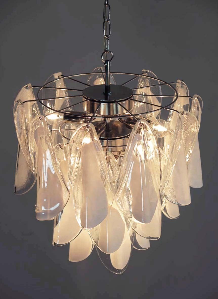 Italian Vintage Murano Chandelier   Mazzega   23 "Rondini" Glass photo for sale