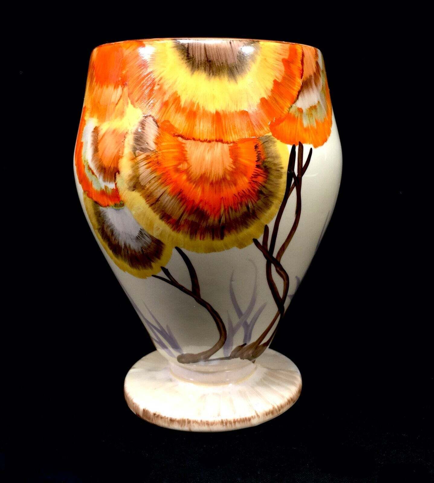 Antique Clarice Cliff   Rhodanthe Shape 363 Vase Art Deco Pottery Bizarre C1934 photo for sale
