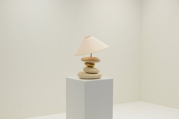 Large Pebble Table Lamp By François Chatain, France, 1980s photo furniture