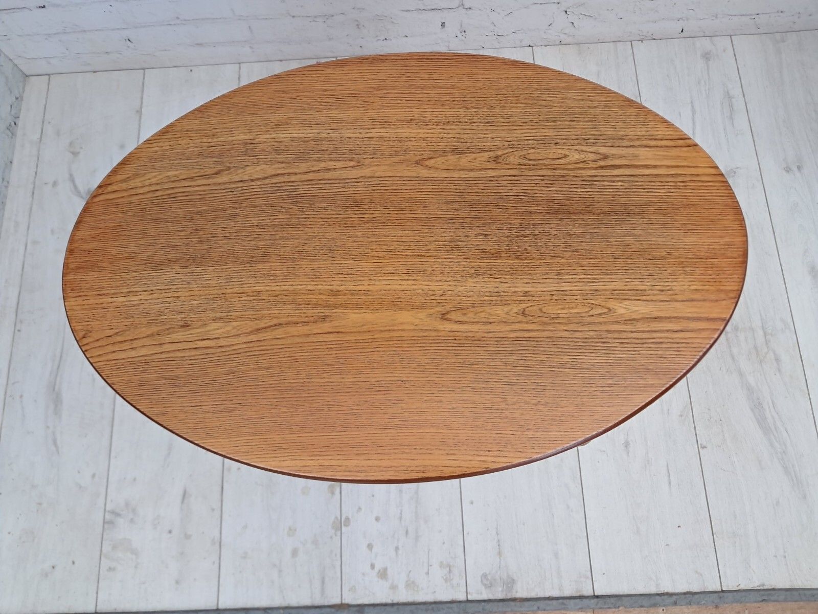 photo buy Vintage Mid Century Teak Table Magazine Rack Side Table Plant Hallway Table 1970