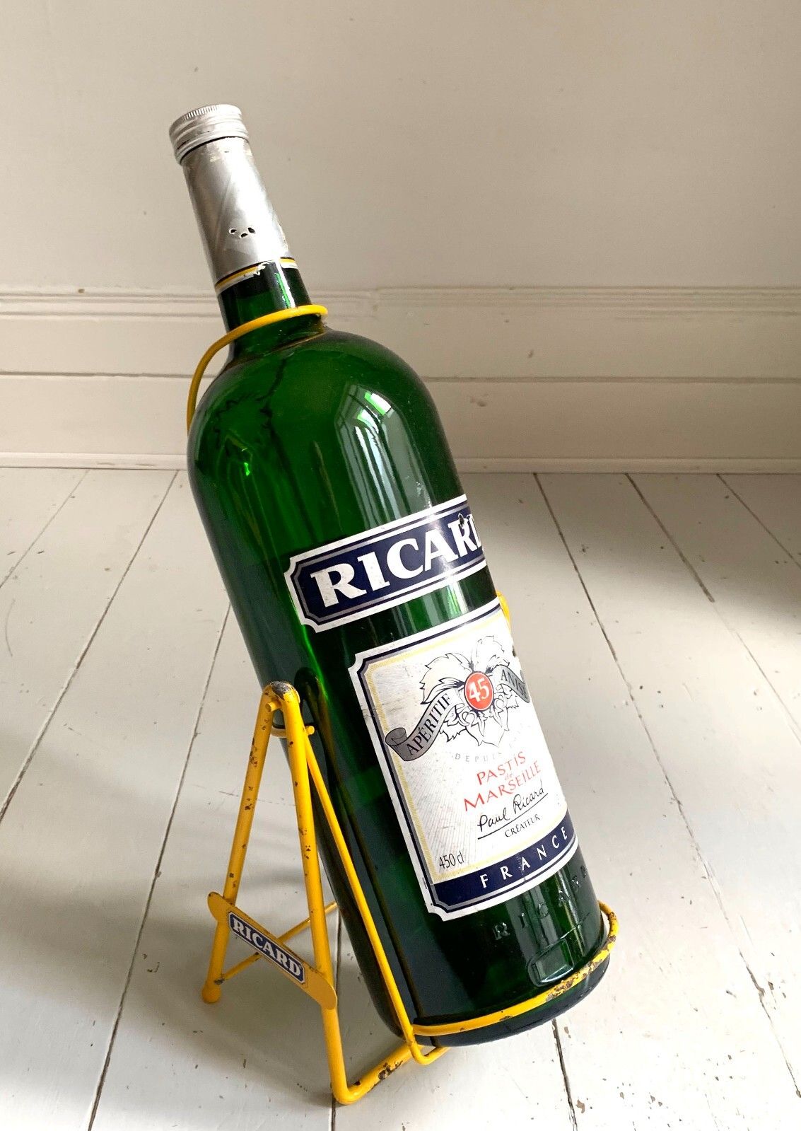 Vintage French Ricard 450cl Bottle On Swinging Pourer Stand, 49cm   Promotional Display Item