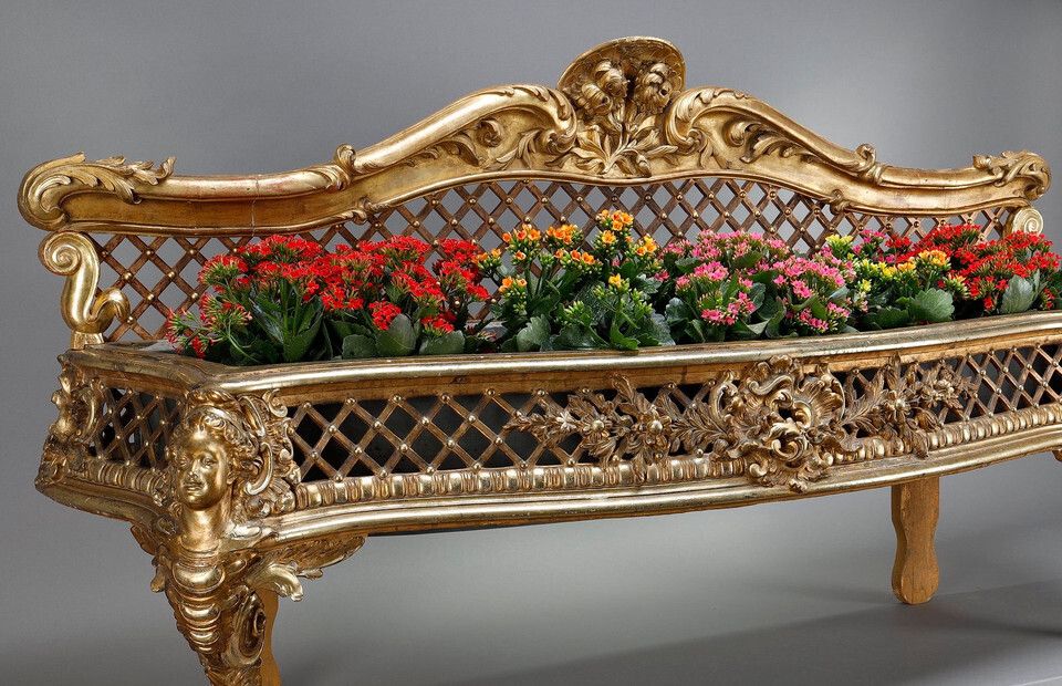 Louis XV Style Carved And Gilt Wood Planter photo buy