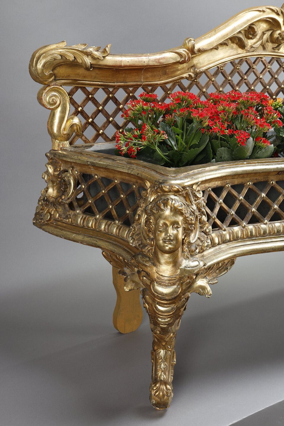 photo furniture Louis XV Style Carved And Gilt Wood Planter