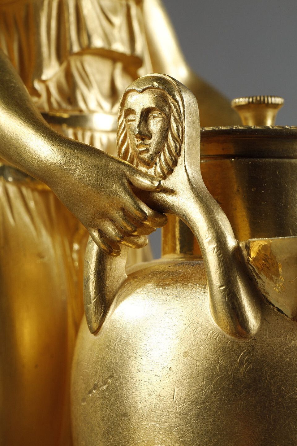 photo vintage Gilt Bronze And Griotte Red Marble Inkwell, Empire Period, Early 19th Century