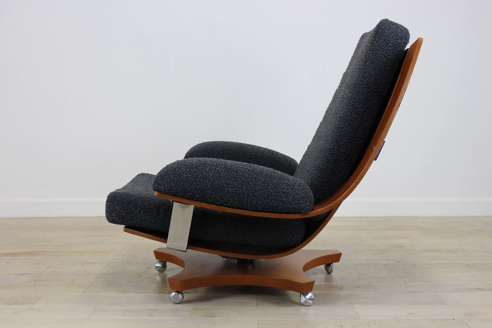 G Plan Teak Housemaster Chair Newly Upholstered In Boucle photo Furniture