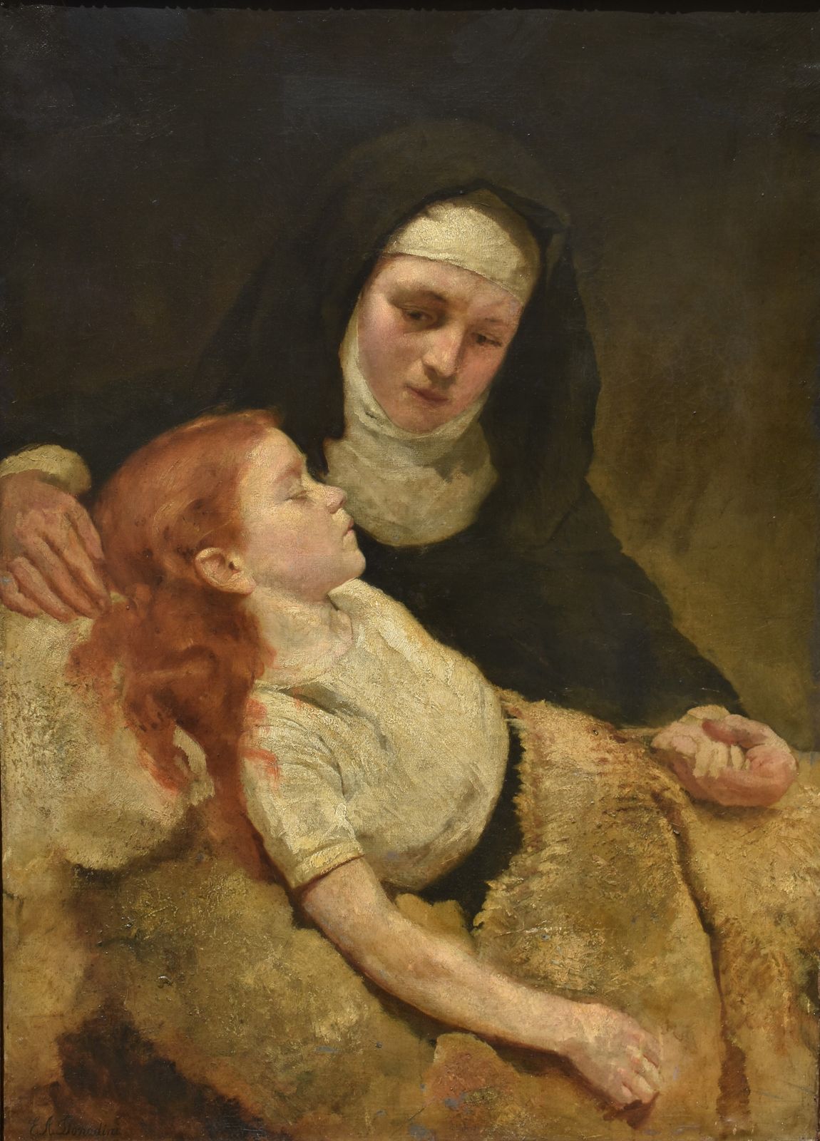 Ermenegildo Antonio Donadini, Nun With A Sick Girl (Circa 1880)