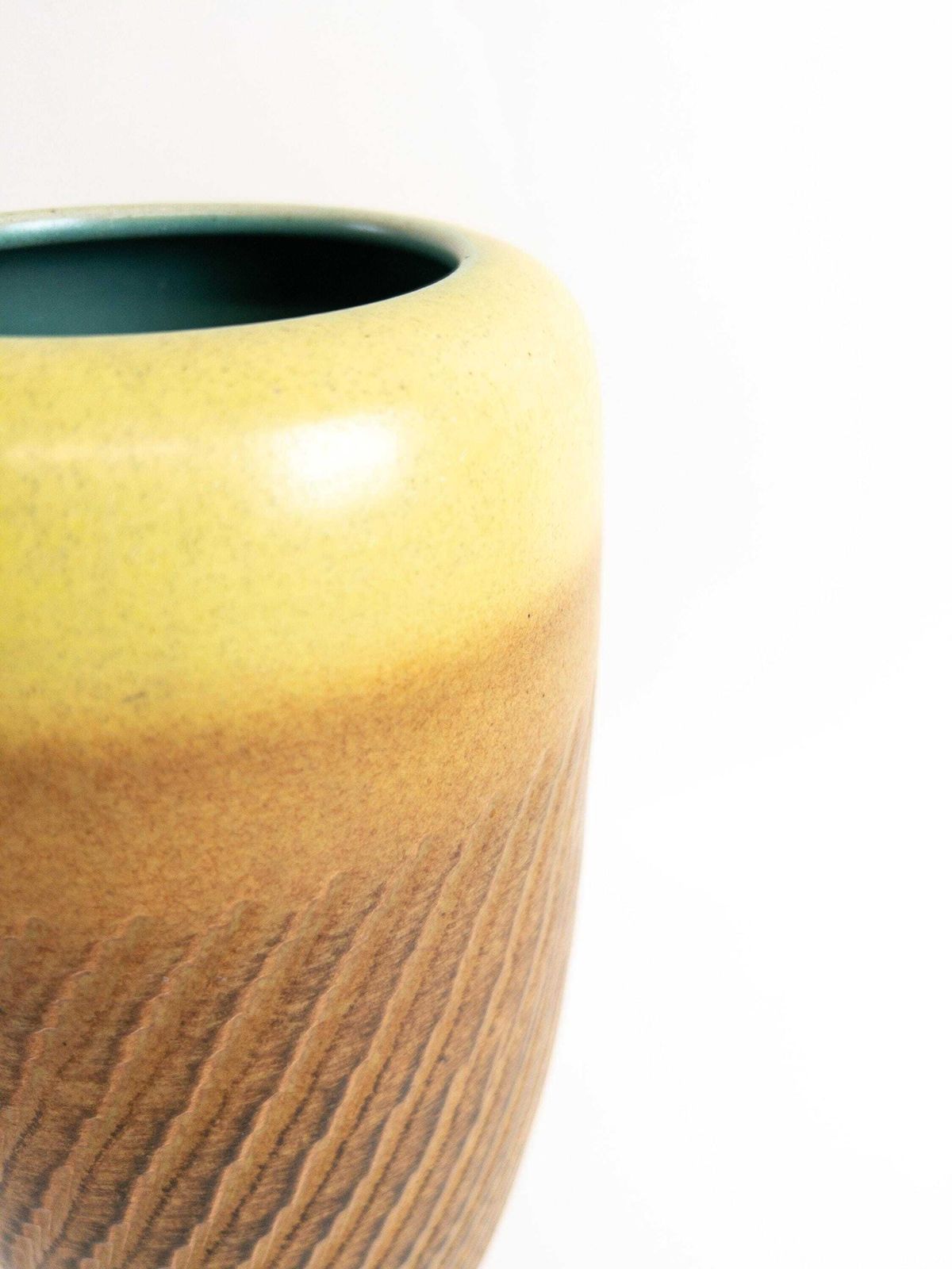 photo for sale West German Pottery Vase   Lemon Yellow And Caramel Glazed Dümler And Breiden Floor Vase   Form 166 30