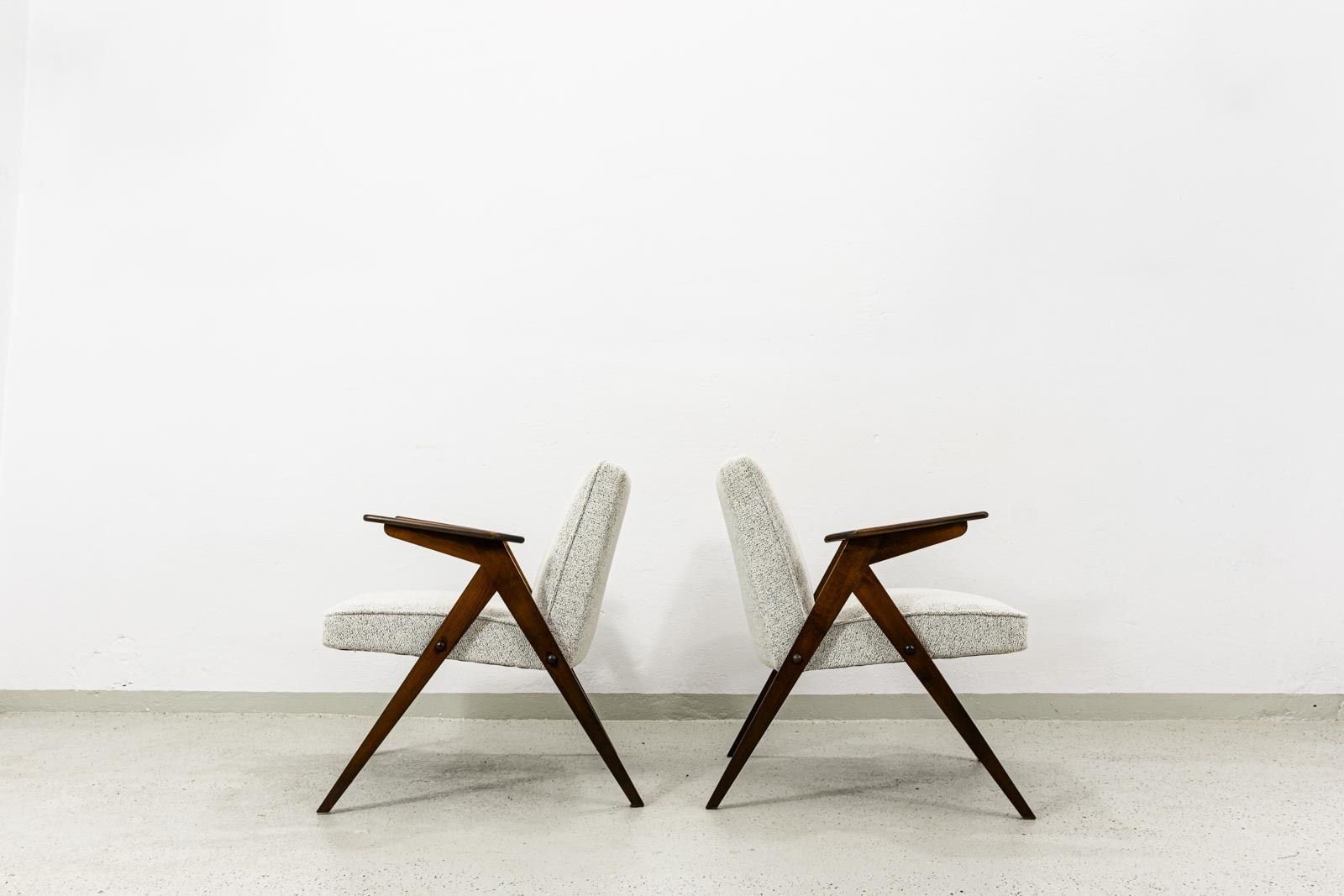 Mid Century Modern Armchairs "Bunny" ,Poland, 1960s, Set Of 2 photo vintage