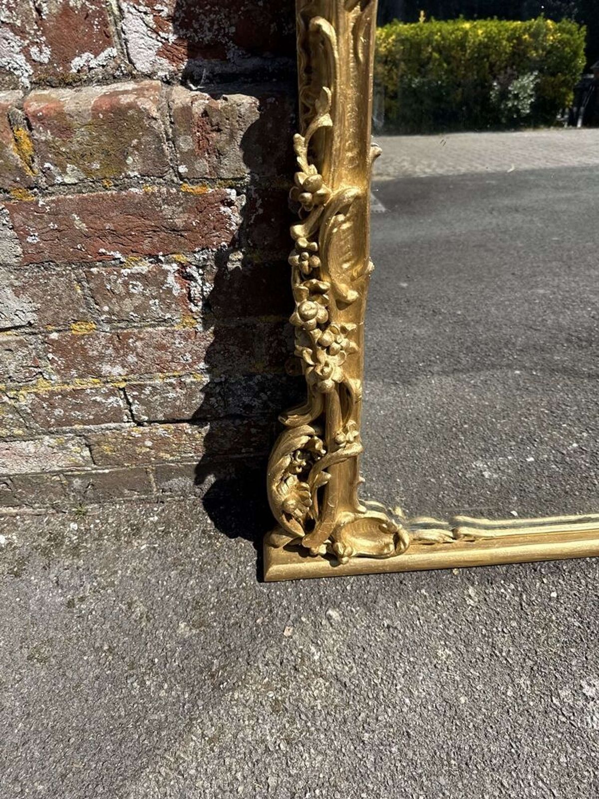 A Spectacular Large Antique English 19th Century Ornate Framed Gilt Overmantle Mirror. photo for sale