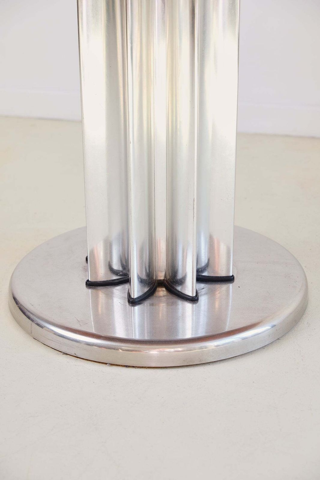 photo furniture Extendable Chrome Base Dining Table In The Mannor Of Willy Rizzo