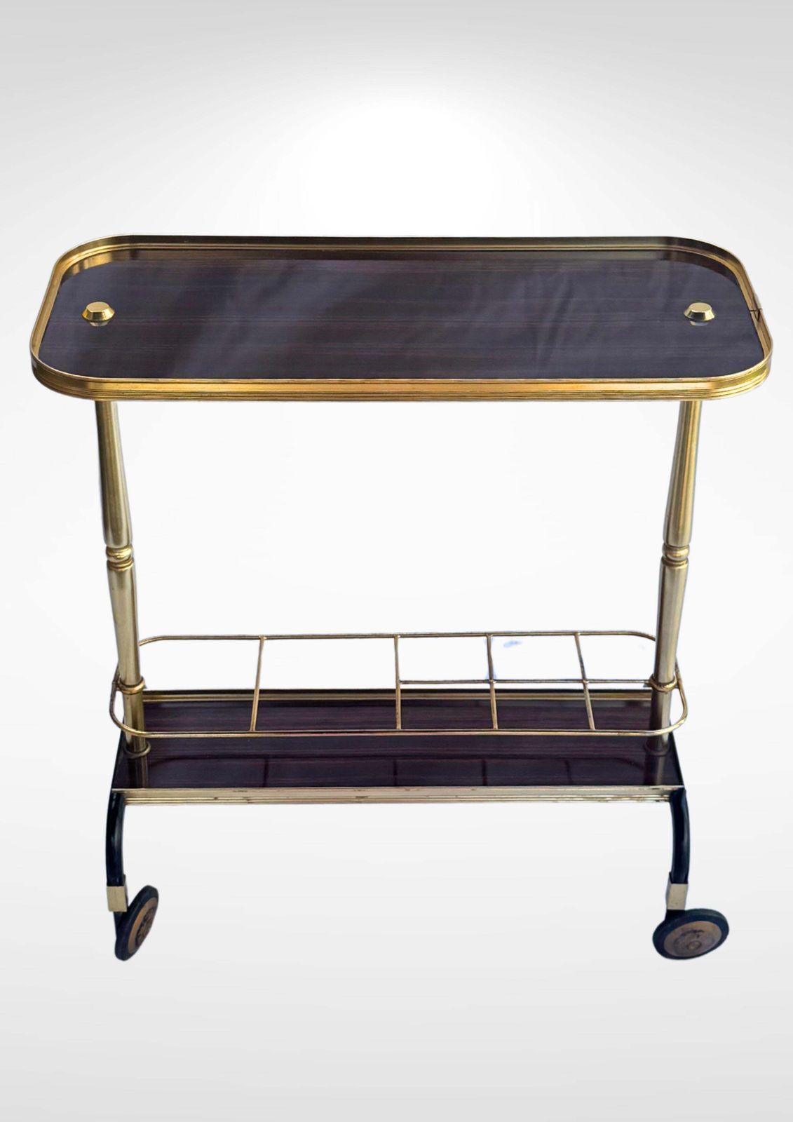 Mid Century Brass Bar Cart Trolley By Mb Italy photo furniture