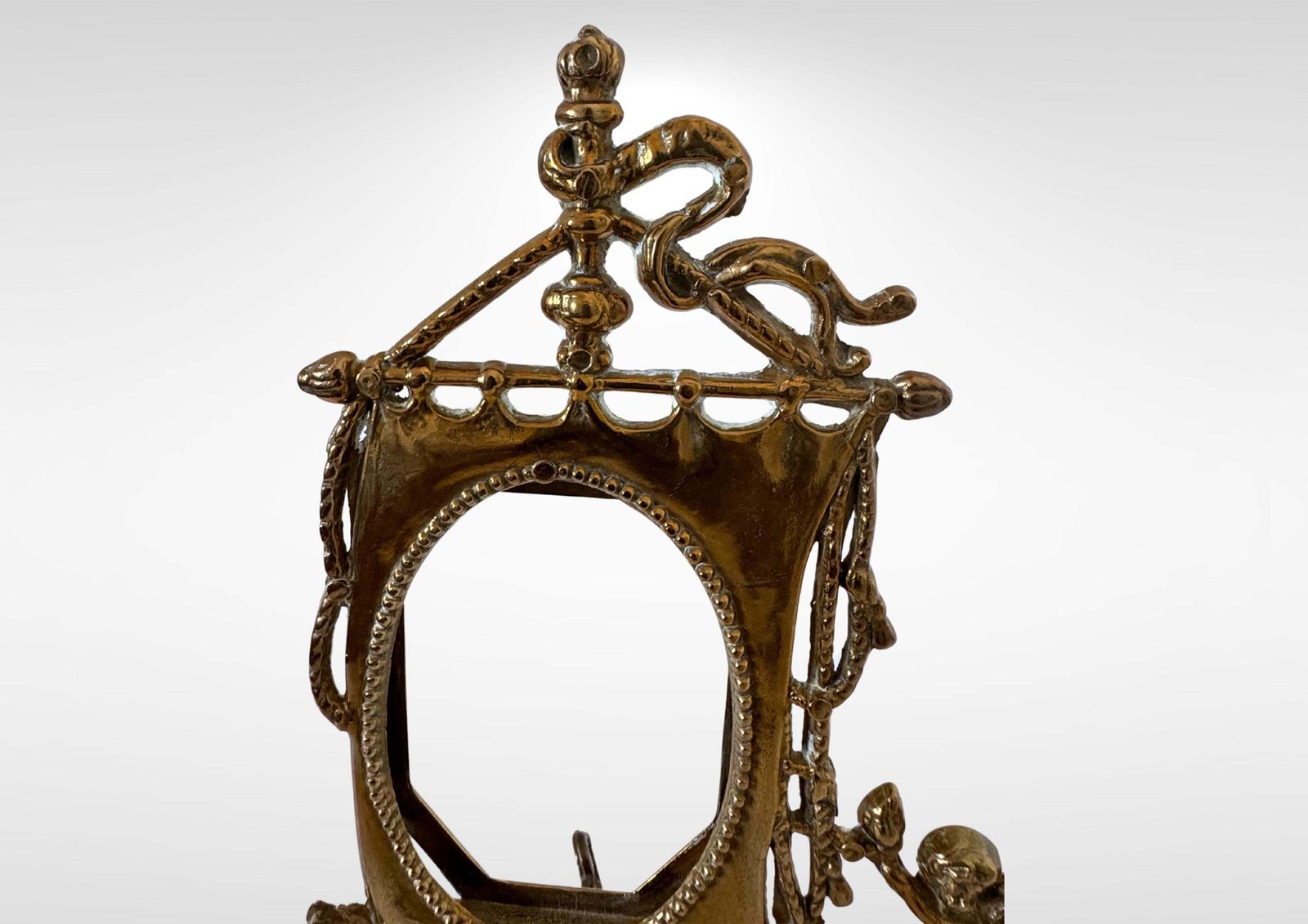 Art Nouveau Nautical Themed Brass Photo Frame With Putto Angel photo vinterior