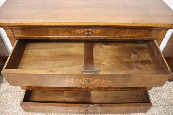 Antique Chest Of Drawers In Inlaid Walnut, 1800s photo 4294.0