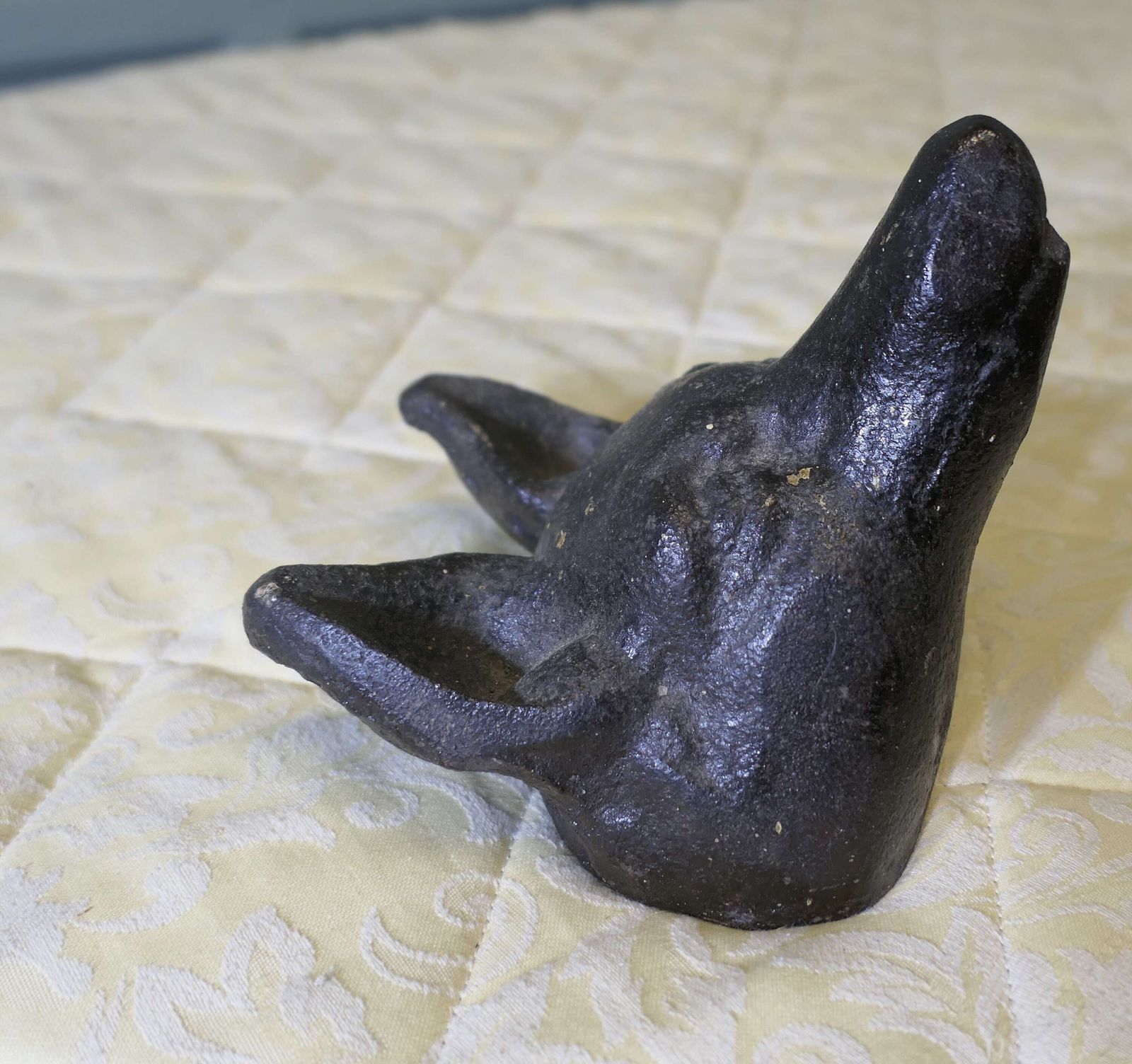 Fox Head Doorstop, Cast Iron Door Stop photo for sale