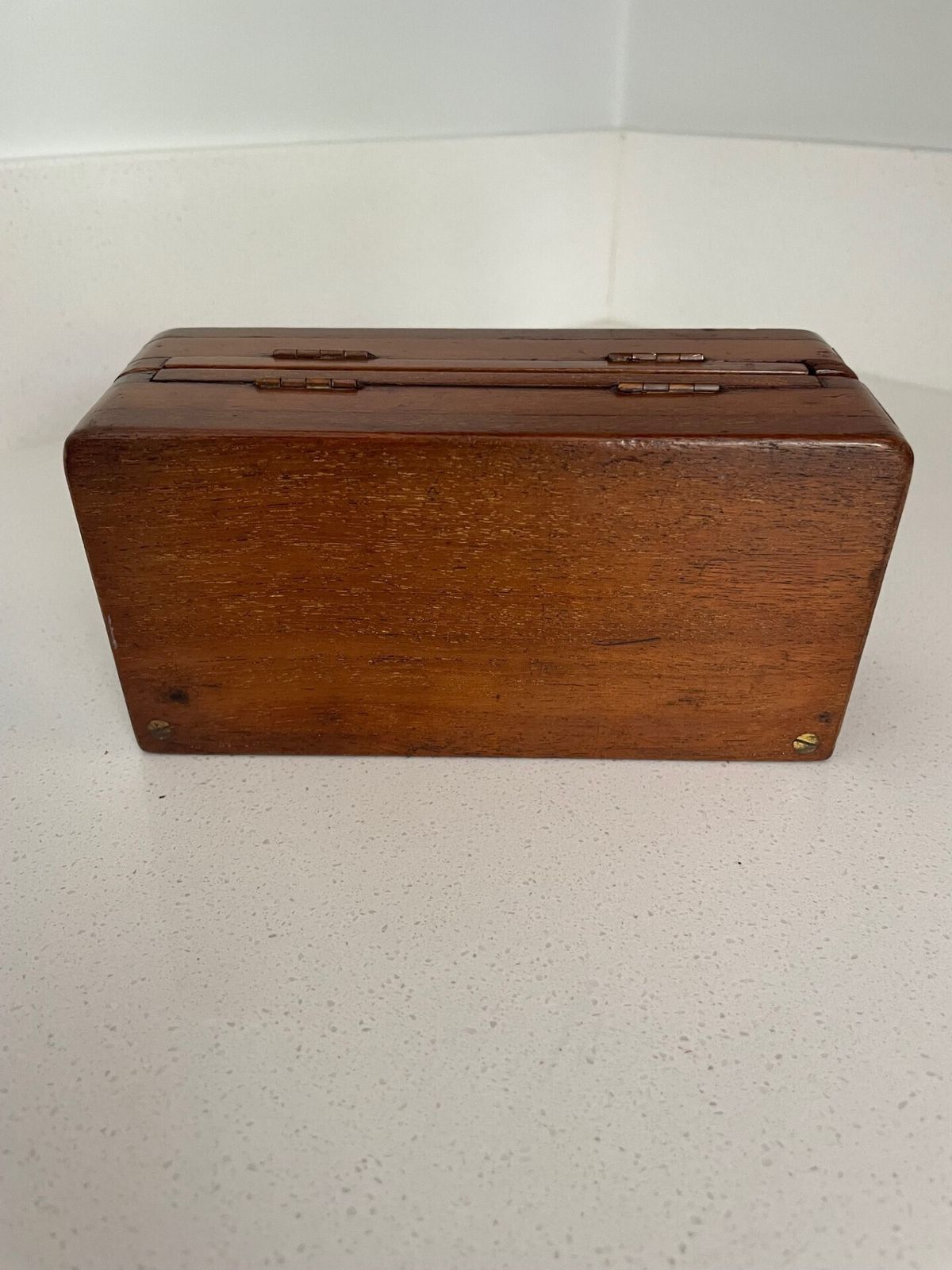 Home Decor Antique Mahogany Cased Travelling Chest Set photo