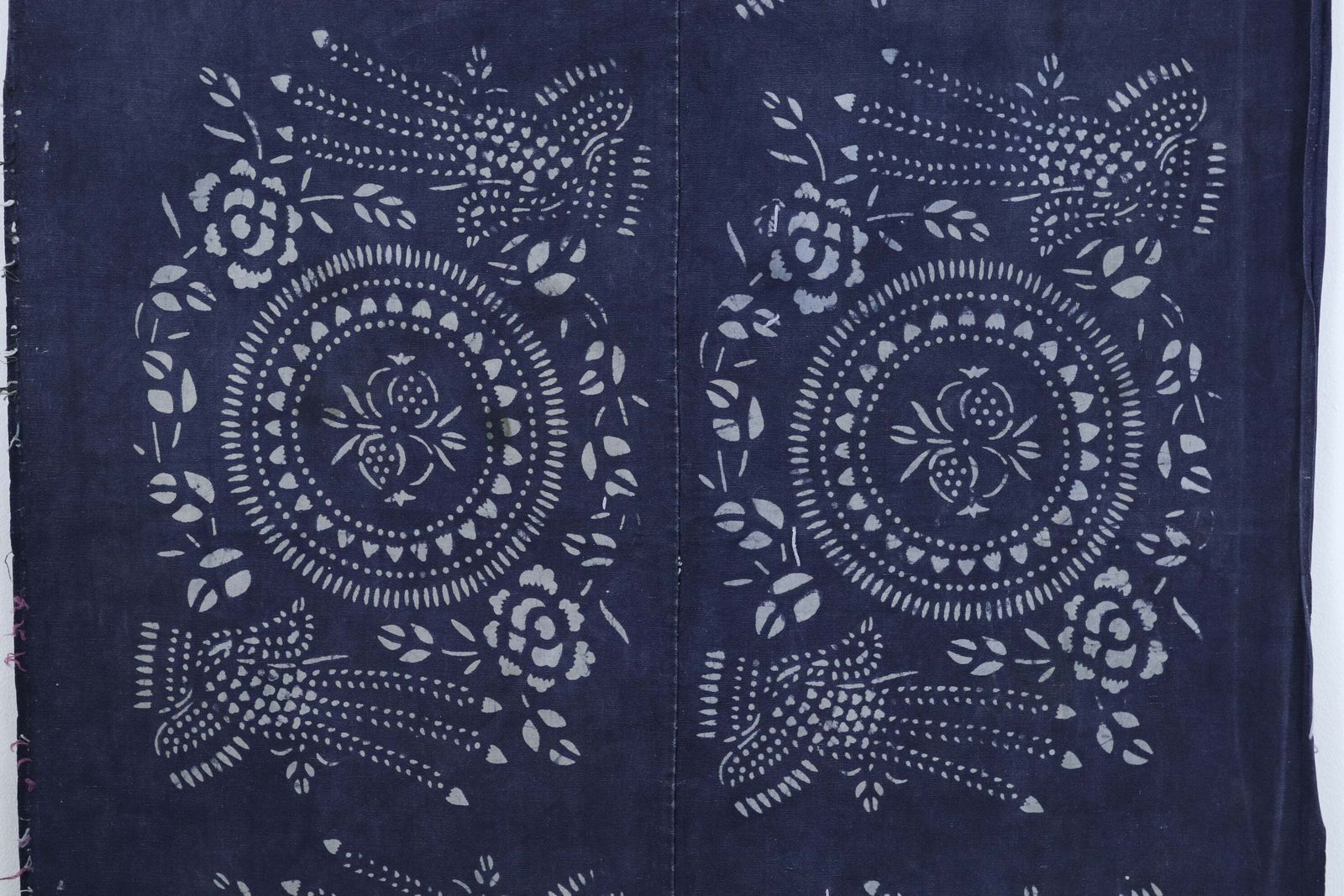 Late 19th Century Chinese Wax Resist Fabric (1) photo furniture