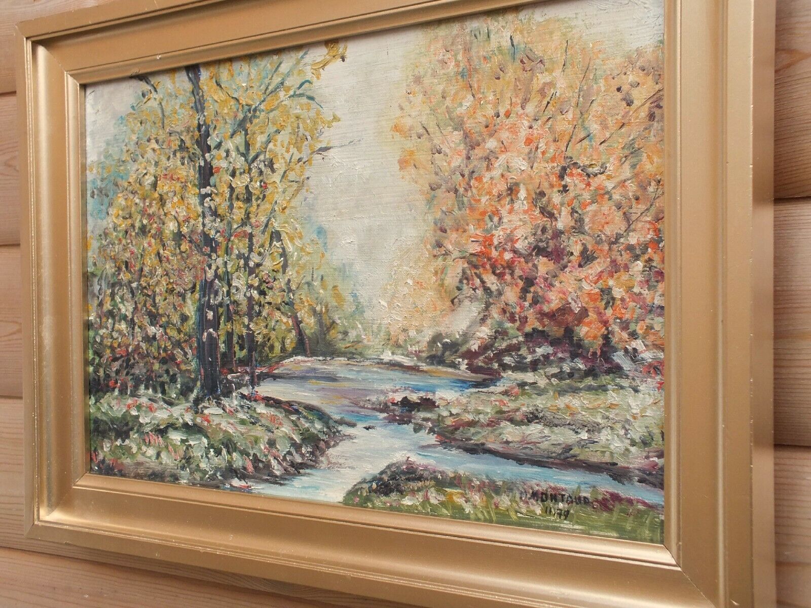 Impressionist Woodland Landscape France Framed Signed French Oil Painting photo buy