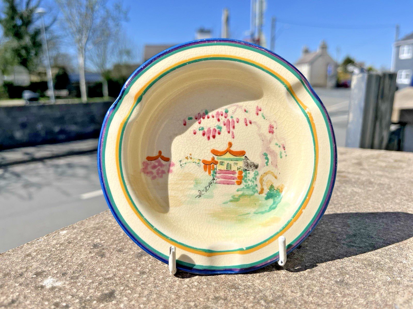 Art Deco 1928 Wilkinson Honeyglaze San Toy Ashtray Dolly Cliff Sister Of Clarice photo 140.0