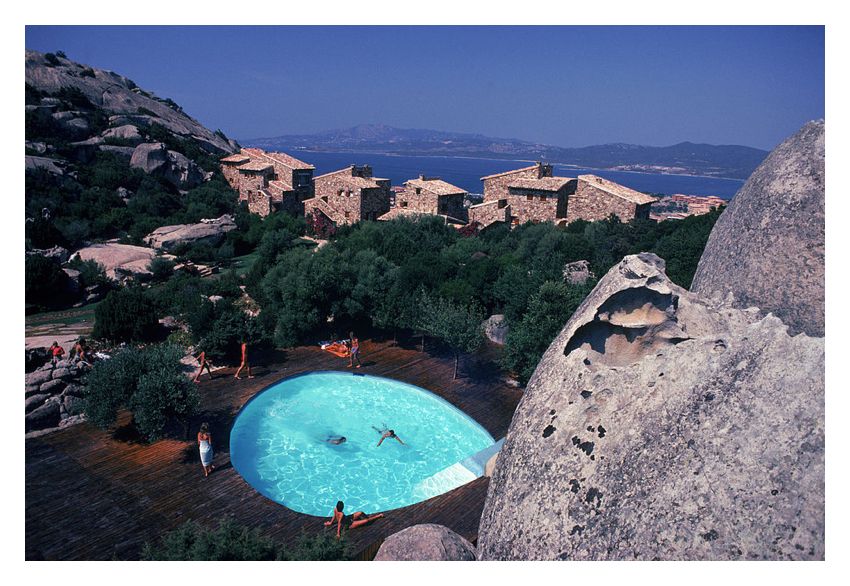 Slim Aarons 'Pool At Porto Rotondo' Unframed Archival Pigment Print photo furniture