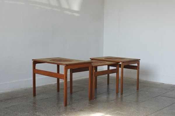 Teak Side Tables By Trioh, 1960s, Set Of 3