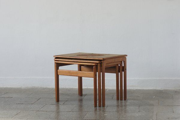 Teak Side Tables By Trioh, 1960s, Set Of 3 photo Furniture