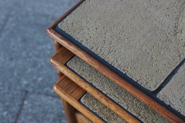 Teak Side Tables By Trioh, 1960s, Set Of 3 photo buy