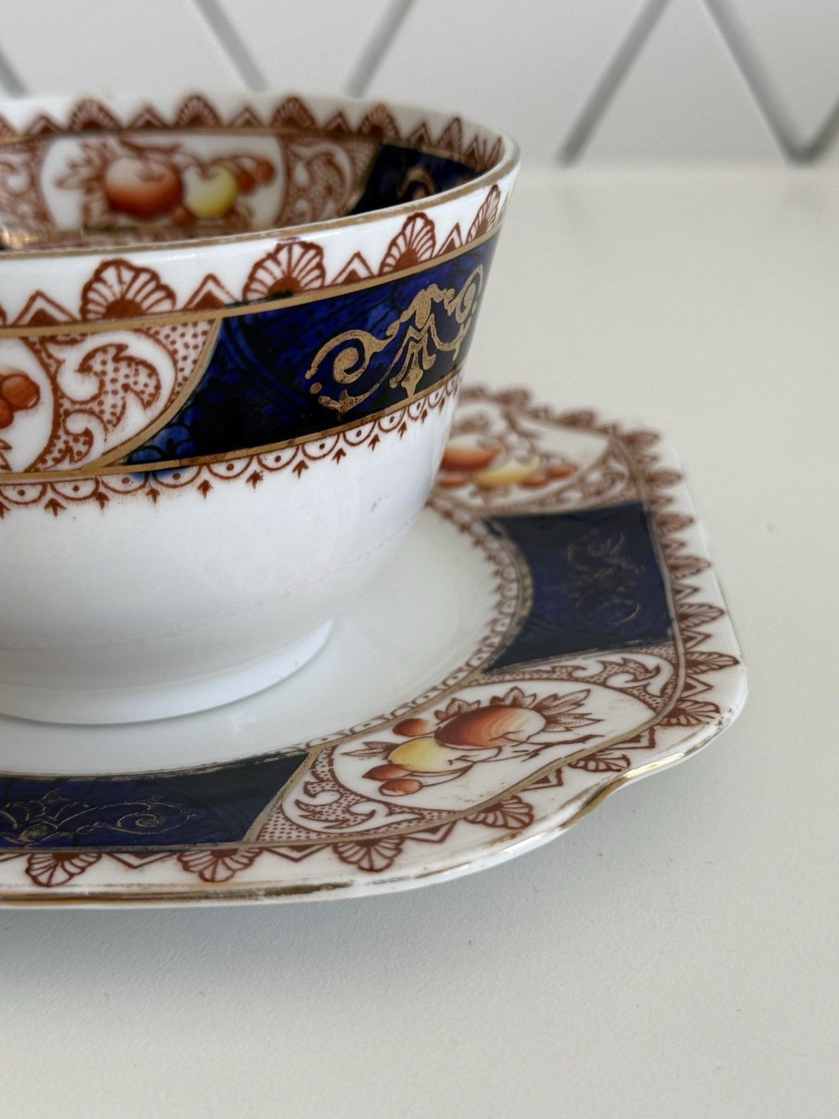 Early Antique Gold Gilded Royal Vale English Bone China Cup & Saucer (Circa 1913) photo 50.0