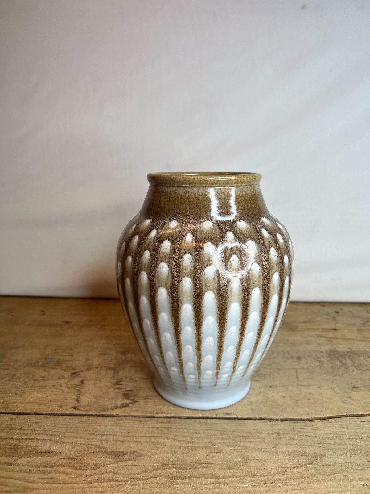 Art Deco Pilkingtons Royal Lancastrian Pottery Vase Eric Bridges Peacock Feather photo for sale