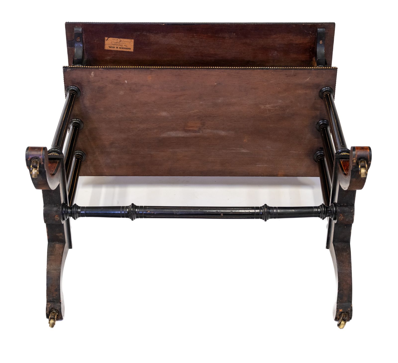 photo vinterior Aesthetic Movement Amboyna Burl Ebonised & Gilt Metal Side Table
