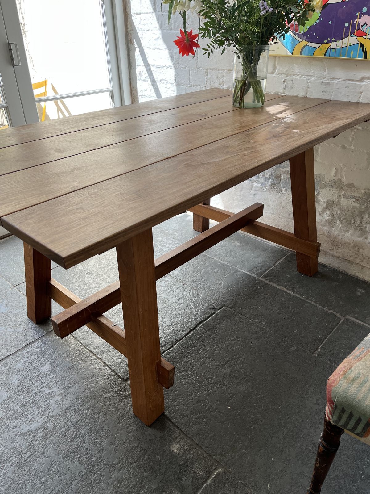 Woodedit 6 Person Handmade Dining Table Walnut   Mid Century Style photo buy