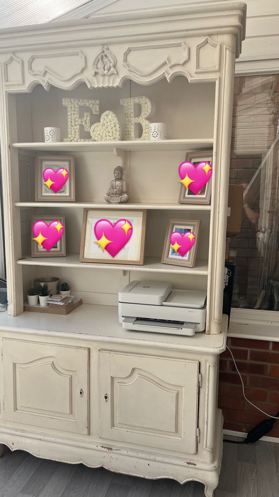 Vintage French Style Display Cabinet / Dresser  – Solid Wood photo furniture