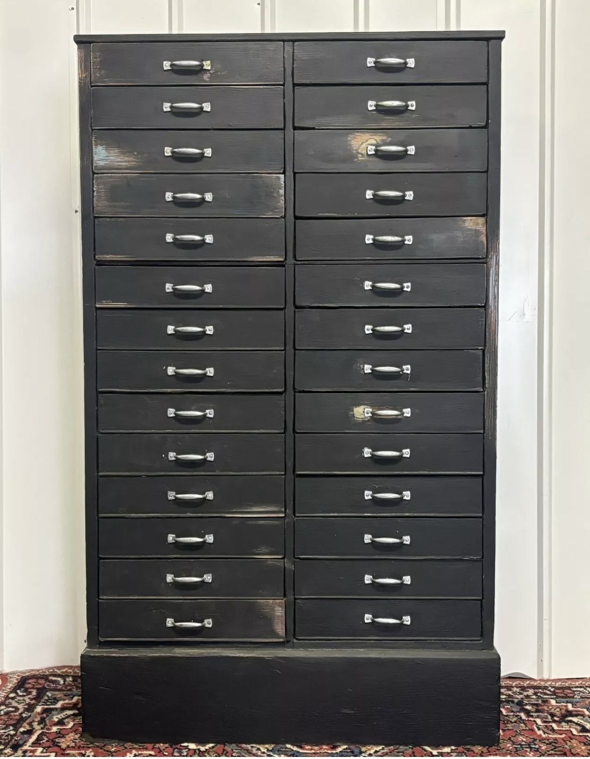 Large Vintage Bank Of Storage Drawers