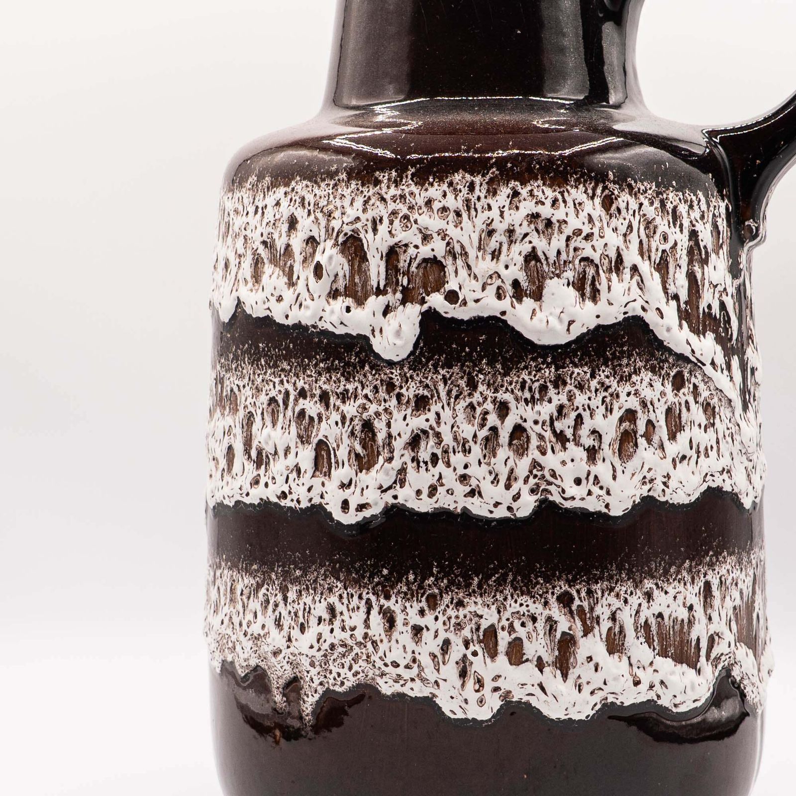 Brown Fat Lava Floor Vase   Scheurich 408 40   1970s photo for sale