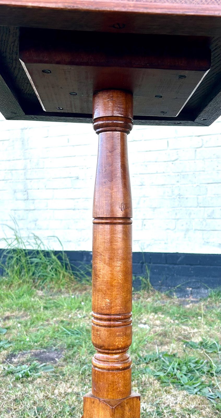 Victorian Oak Antique Side Table Vintage Wooden Arts And Crafts Hall Desk Church Industrial Occasional photo Furniture