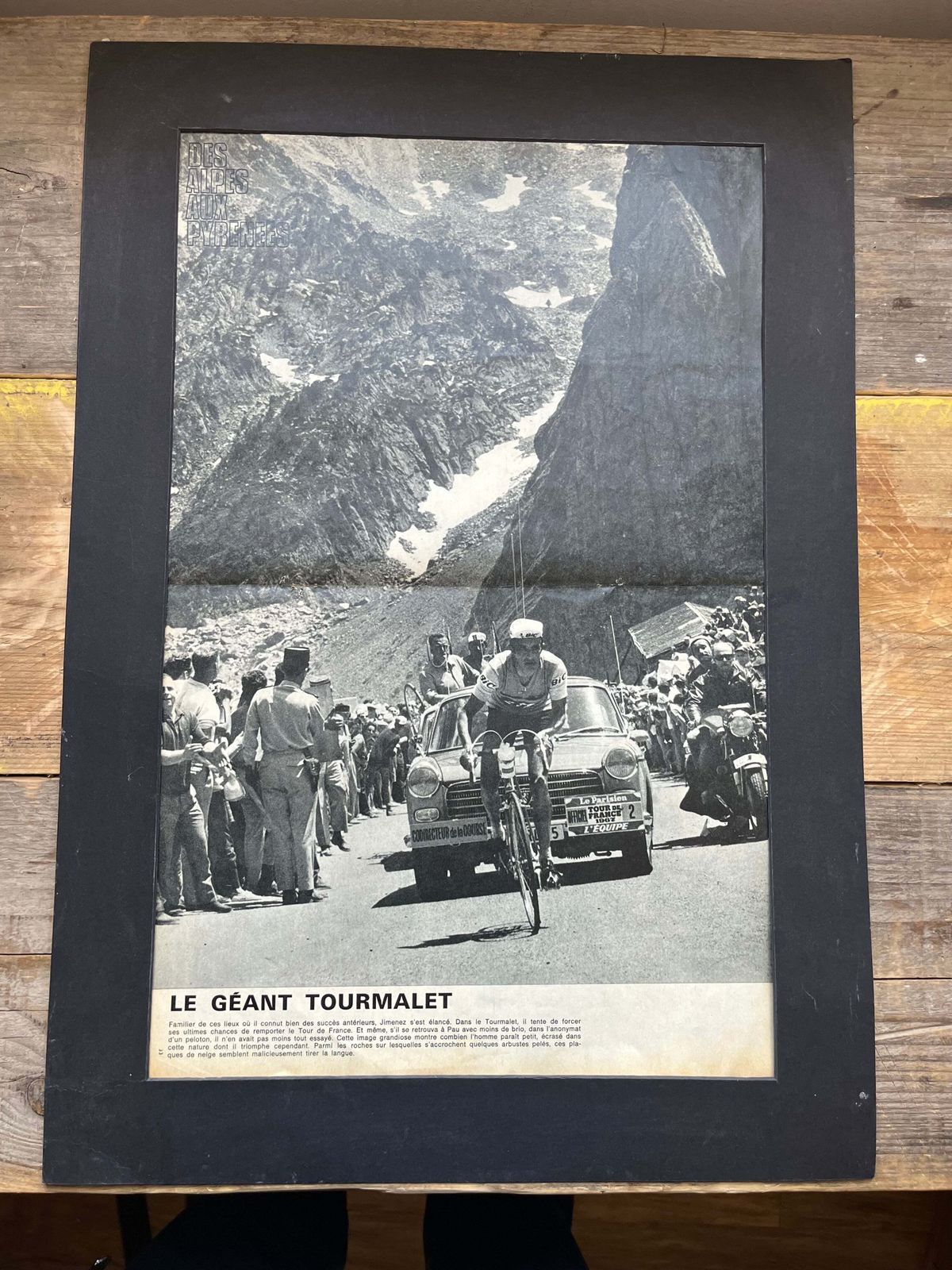 Vintage Cycling Print   Tour De France, Col Du Tourmalet Julio Jimenez 1965 photo buy