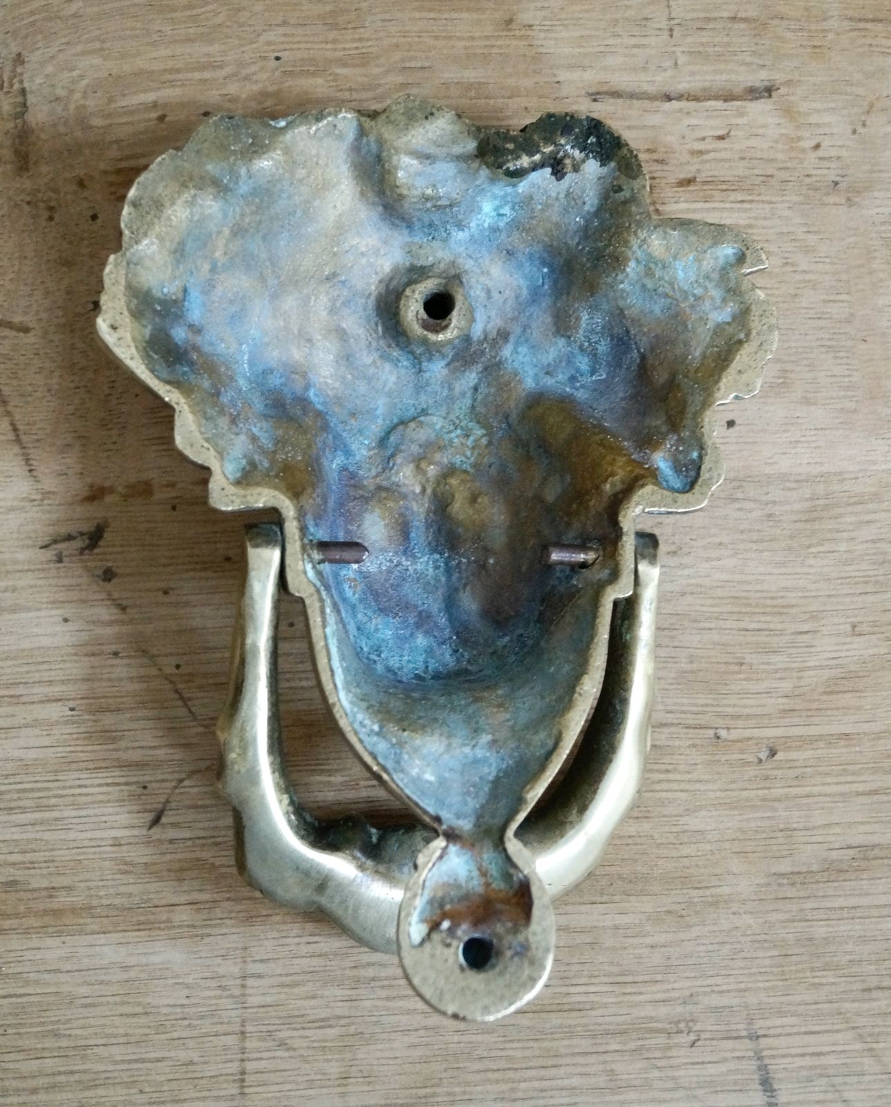 Victorian Head Of Dionysus Brass Door Knocker photo Home Fixtures