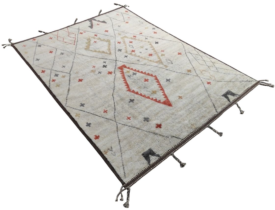 275x365 Cm Vintage Hand Knotted Moroccan Design Rug, 100% Natural Wool photo furniture