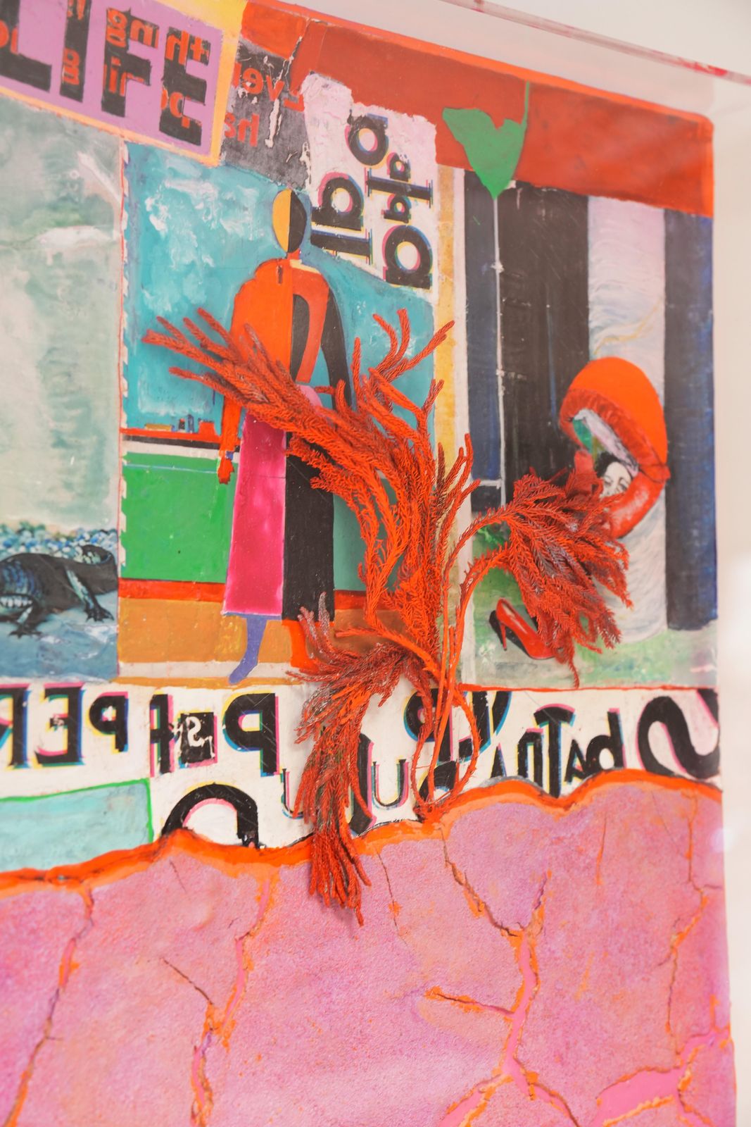 Guido Coletti: Mixed Media Collage (70s/80s)   Italian, Plexi photo for sale