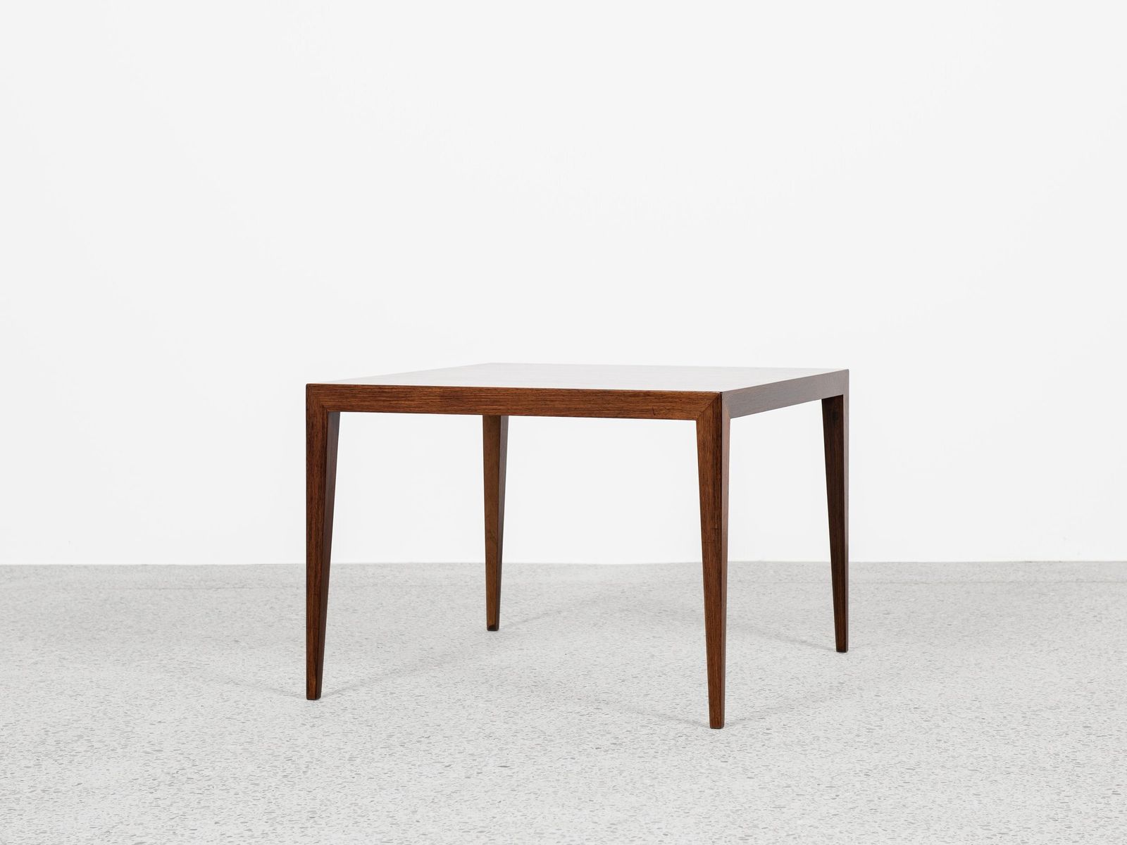 Midcentury Danish Square Side Table In Rosewood By Severin Hansen For Haslev 1960s photo furniture