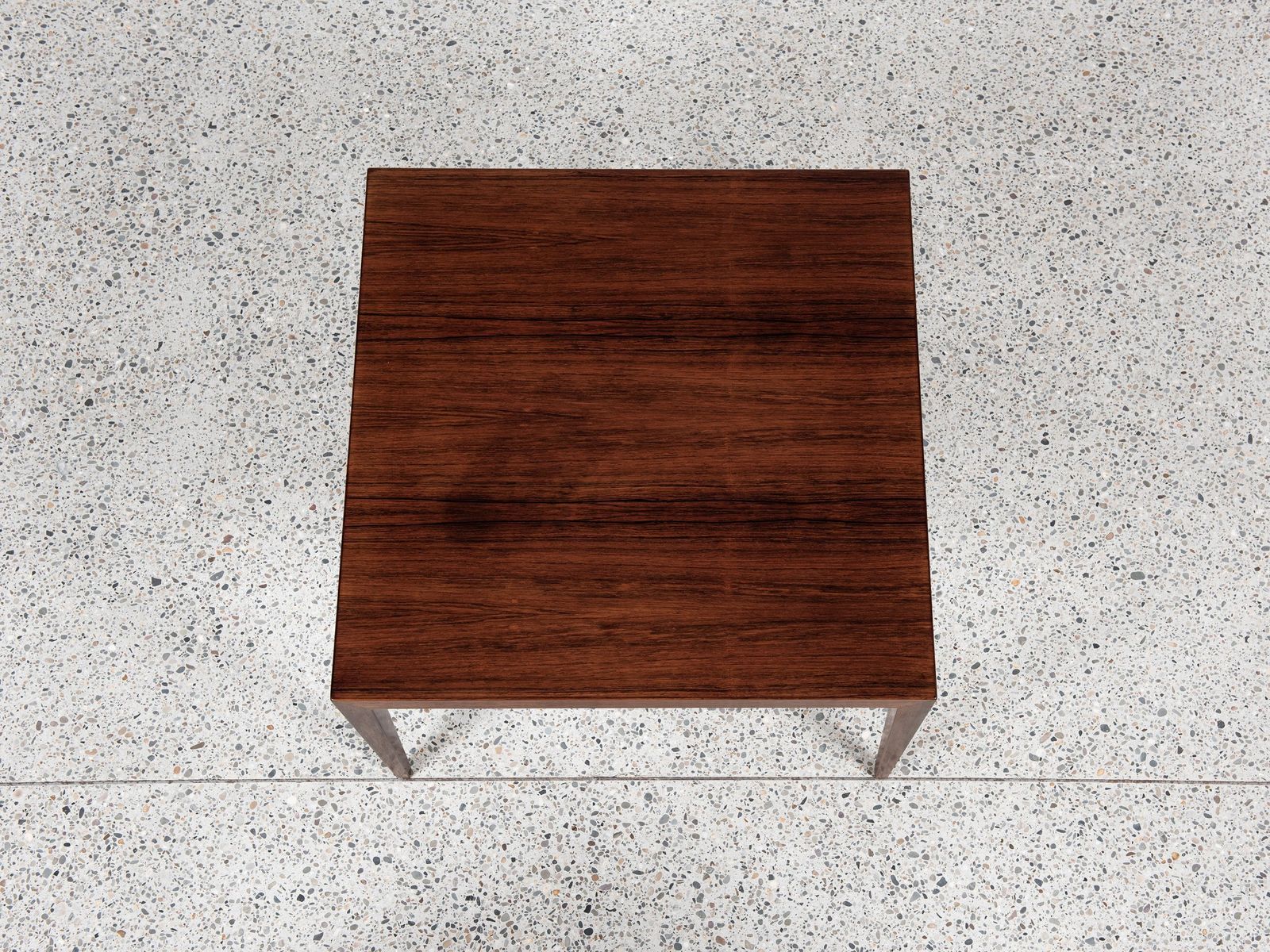 Midcentury Danish Square Side Table In Rosewood By Severin Hansen For Haslev 1960s photo for sale