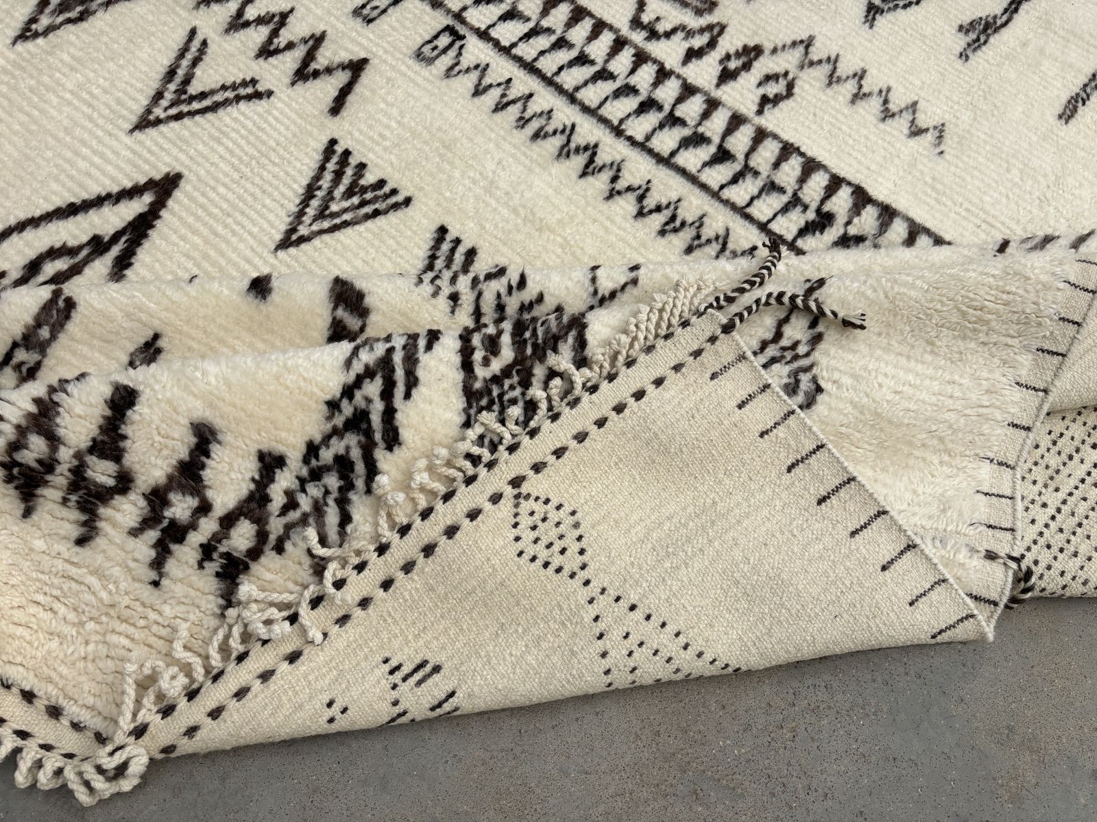 305x427 Cm Vintage Hand Knotted Moroccan Style Large Area Rug, Beni Ourain Carpet. 100% Natural Wool photo 2299.0