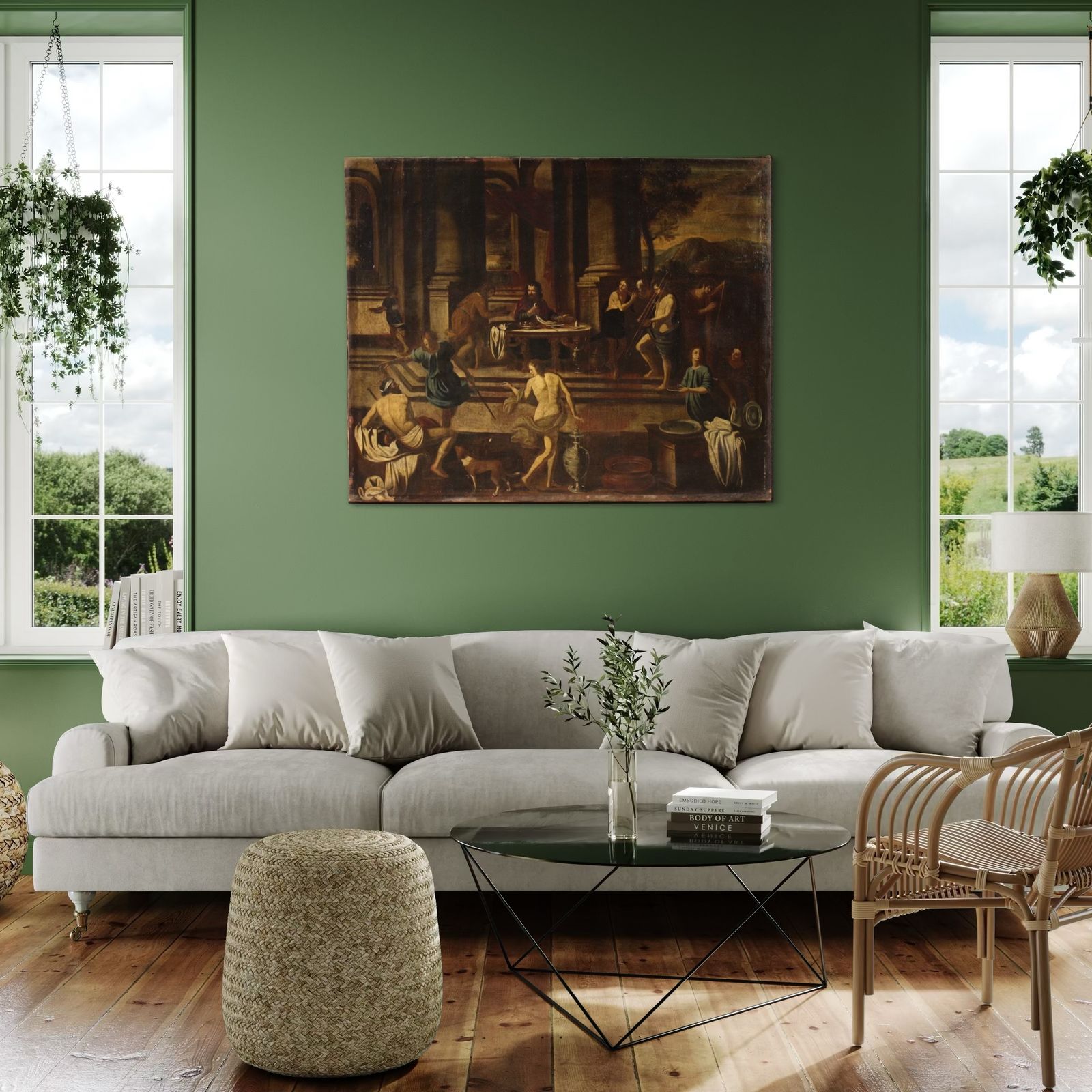 photo vinterior Great 17th Century Italian Painting, Herod's Banquet