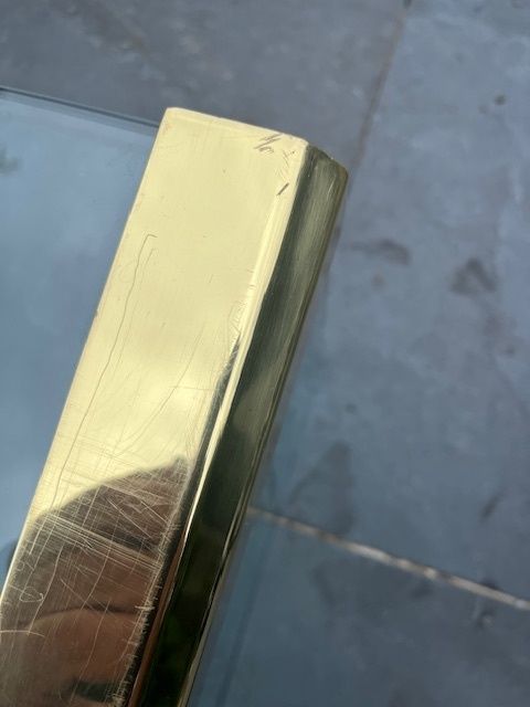 Vintage Gallotti And Radice Square Coffee Table With Smoked Glass And Brass Detailing photo 375.0