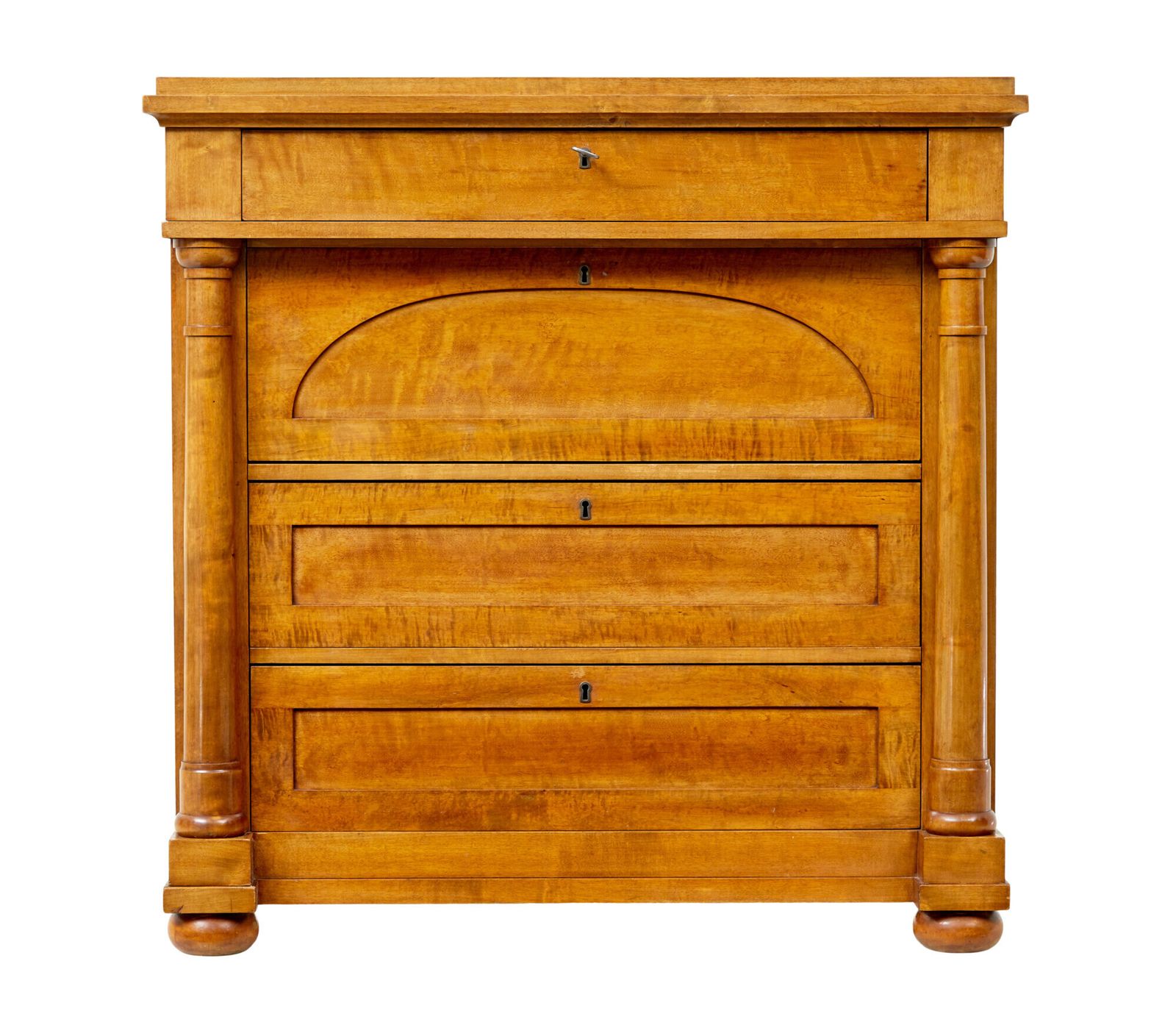 19th Century Empire Revival Birch Chest Of Drawers photo vinterior