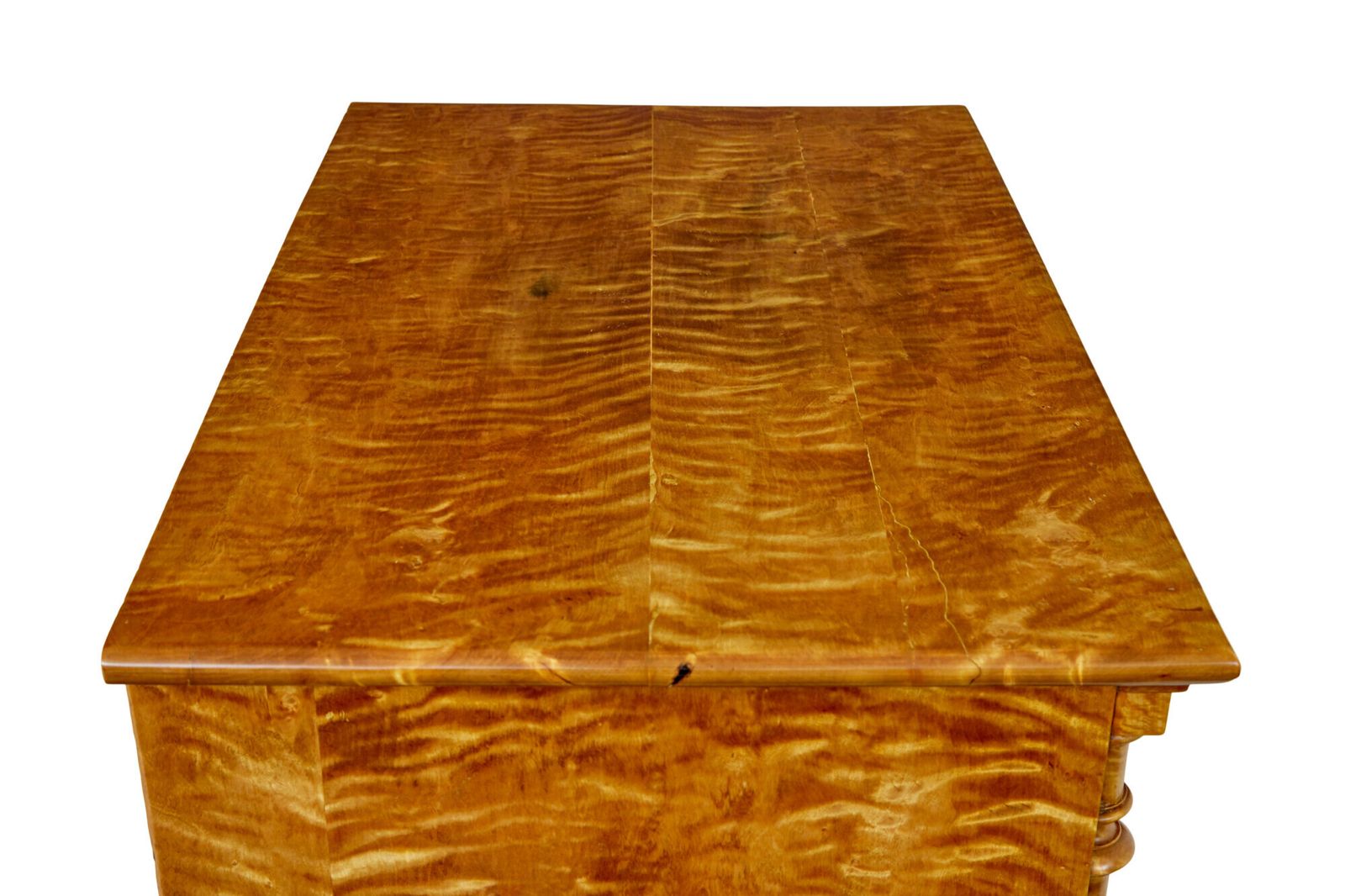 Swedish 19th Century Tiger Birch Chest Of Drawers photo vintage