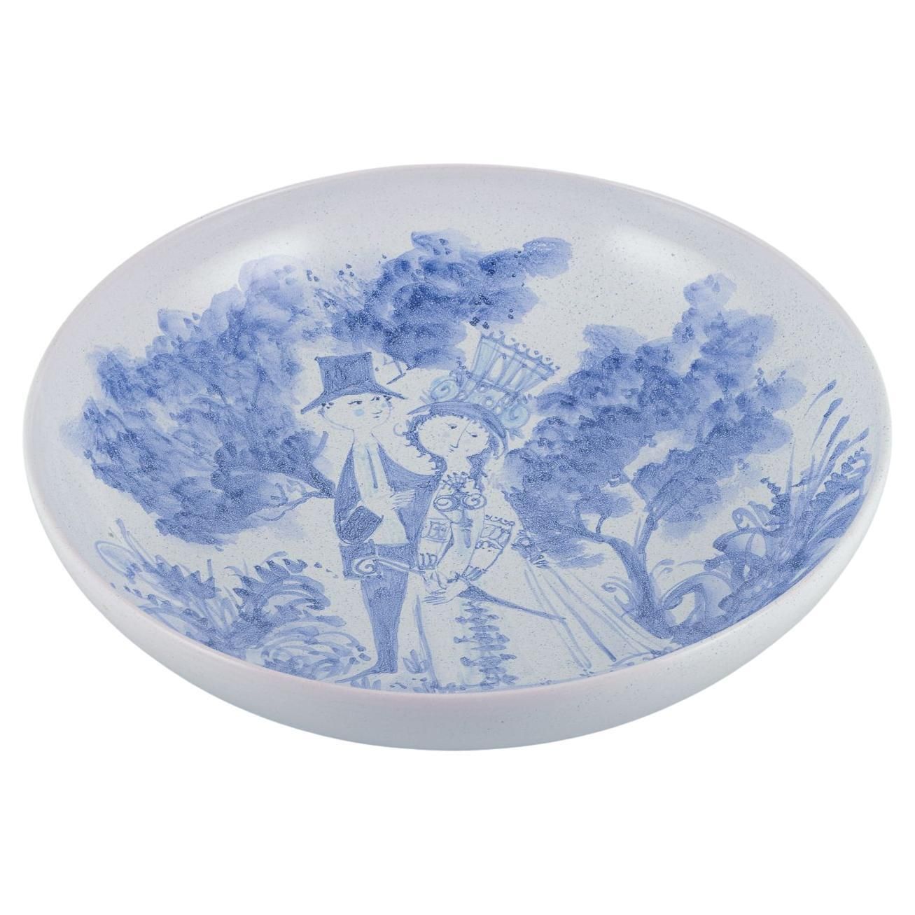 Bjørn Wiinblad For The Blue House, Own Studio. Large Ceramic Bowl.