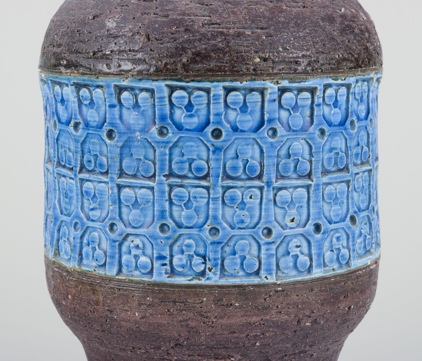 Aldo Londi For Bitossi, Italy. Large Vase In Rimini Blue Glazed Ceramic. photo furniture