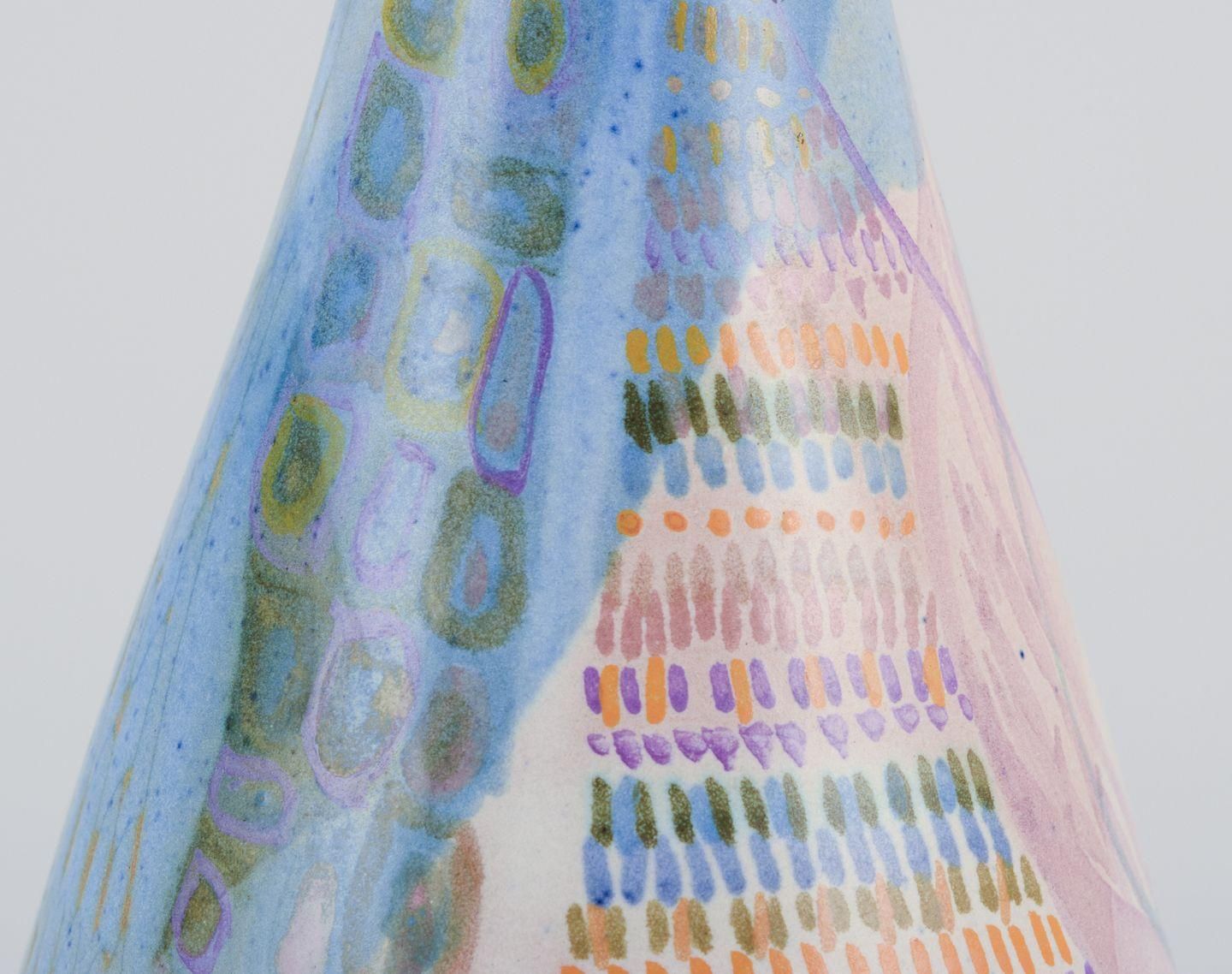 Monica Grandi, Italian Ceramicist. Unique Ceramic Vase With Abstract Motif photo vinterior