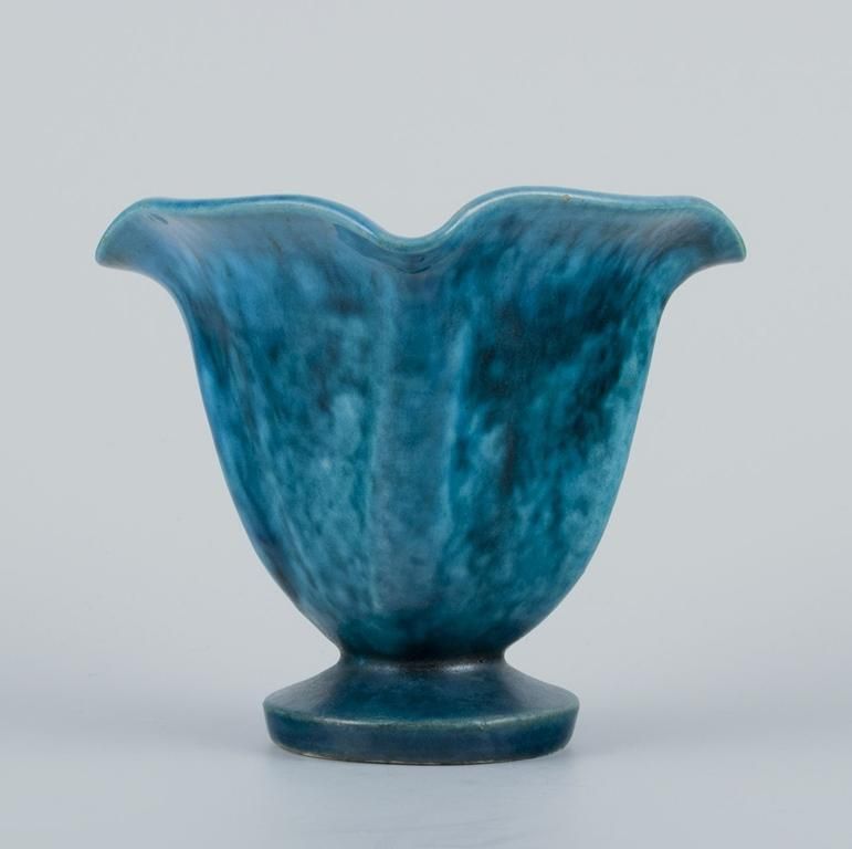 Svend Hammershøi For Kähler, Denmark. Small Ceramic Vase With Organic Shape. photo furniture